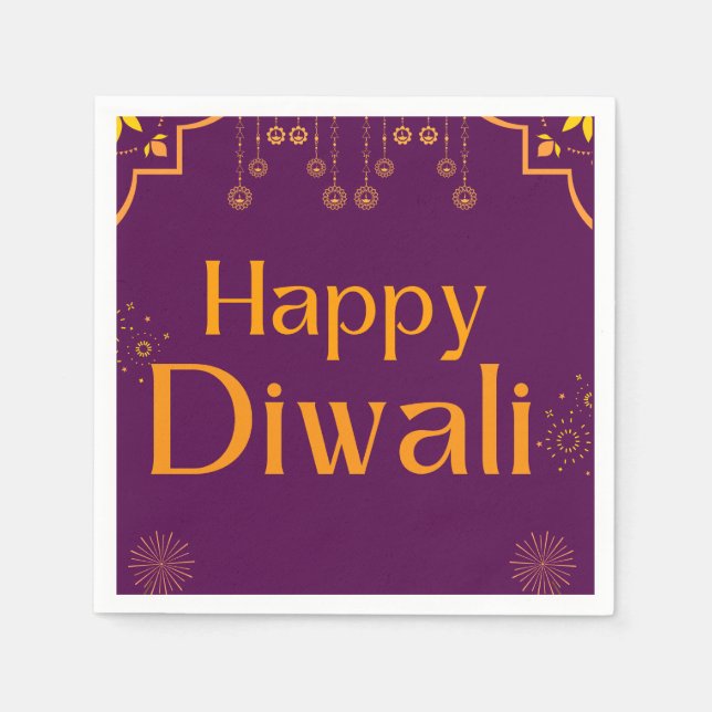 Glad Diwali-fest  Pappersservett (Framsidan)