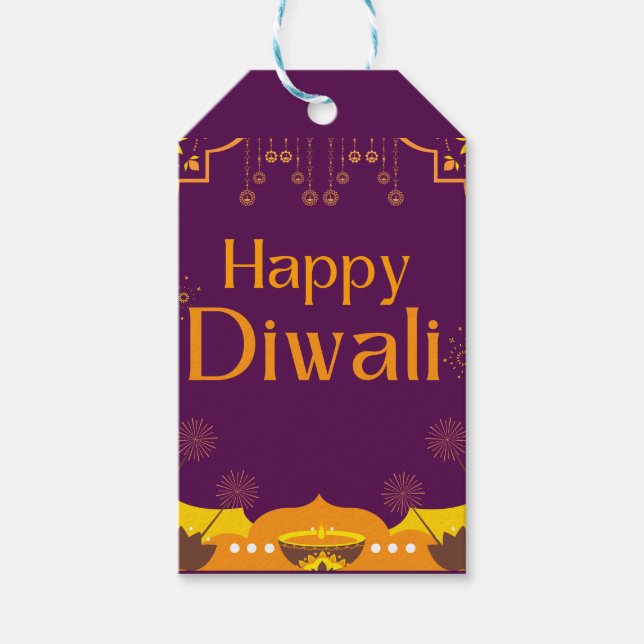 Glad Diwali-fest  Presentetikett (Framsidan)