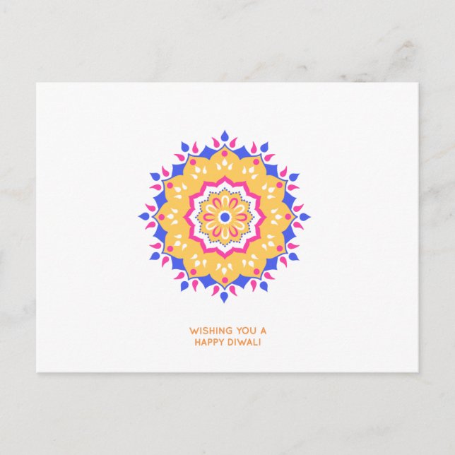 Glad Diwali Helg Vykort (Framsida)