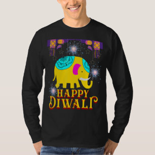 Glad Diwali Tröja Divali Rangoli Lampor Män Kvinno