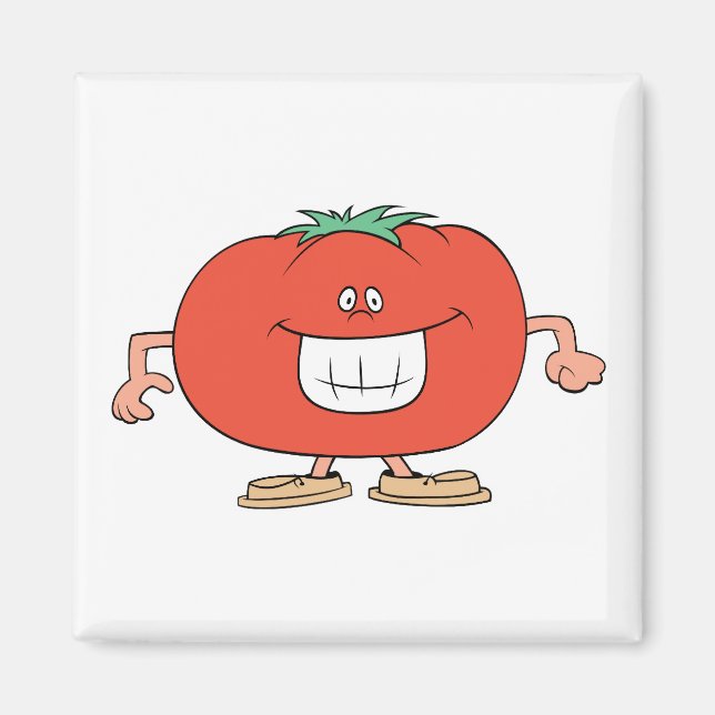 glad dum tomat seriefigur magnet (Framsidan)