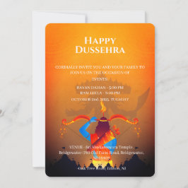 Glad Dussehra-festfirande inbjudan