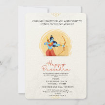 Glad Dussehra-festinvitation