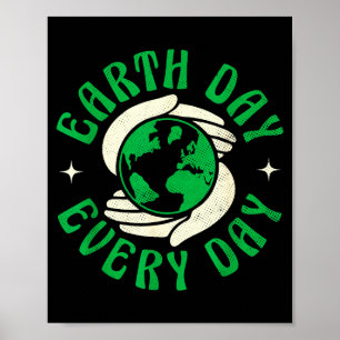 Glad Earth Day Tröja Söt Earth Day 2025 Män Kvinno Poster