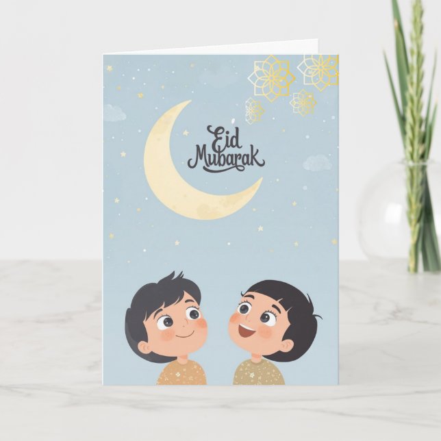 Glad Eid al-Fitr-design Kort (Framsida)