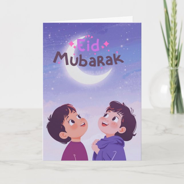 Glad Eid al-Fitr-design Kort (Framsida)