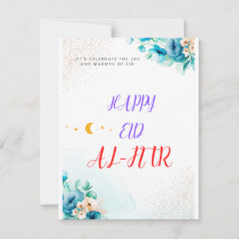 Glad Eid al-Fitr Mubarak-kort Julkort