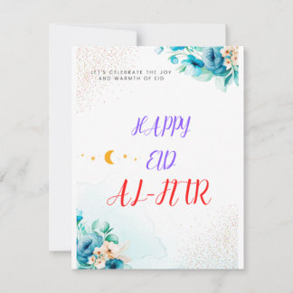 Glad Eid al-Fitr Mubarak-kort Julkort