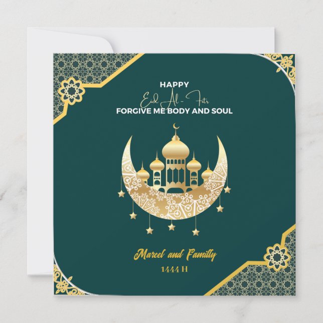 Glad Eid, Fira Glädjerikt Eid med fantastisk Julkort (Framsida)