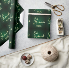 Glad Eid Mubarak Grön Elegant presentpapper 