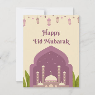 Glad Eid Mubarak islamisk hälsning Julkort