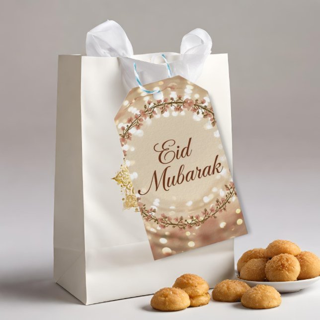 Glad Eid Mubarak-kort Presentetikett (Skapare uppladdad)