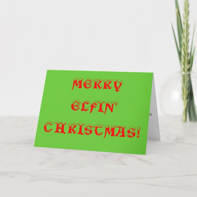 GLAD ELFIN'-JUL! HELGKORT (Framsida)