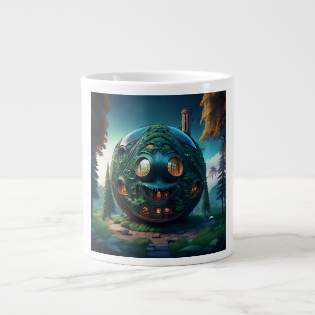 Glad Emoji-hus Jumbo Mugg (Framsidan)
