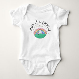 Glad Enhörning med Regnbåge T Shirt