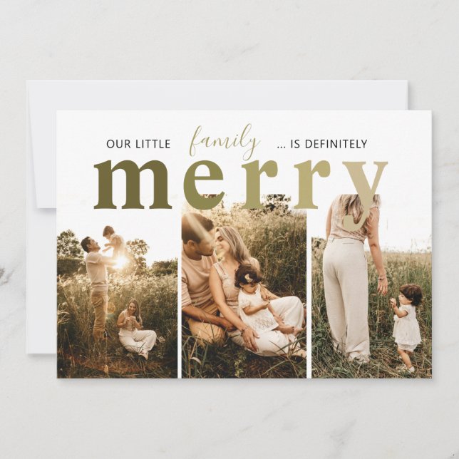 Glad Enkel 3 Foto Julkort (Framsida)