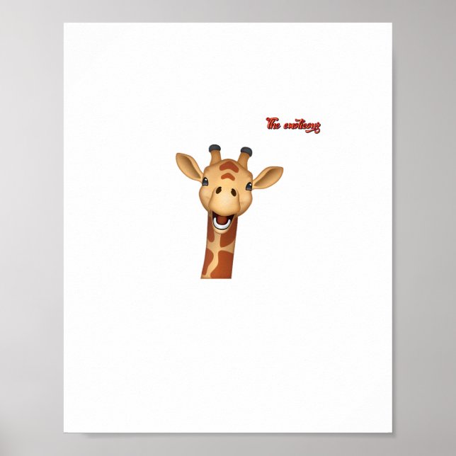 glad entusiastisk giraff-emoji  poster (Framsidan)