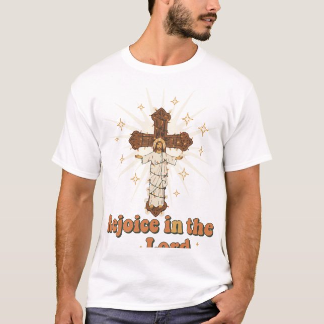 "Gläd er er i Herren" T-Shirt (Framsida)