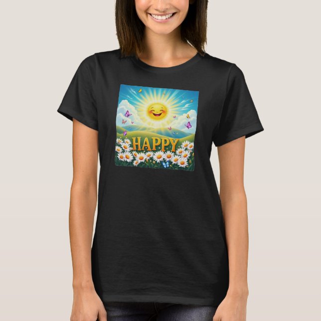 "GLAD" estetiskt tilltalande design T Shirt (Framsida)