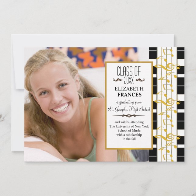 Glad examen från On a Happy Note Foto Meddelande (Framsida)