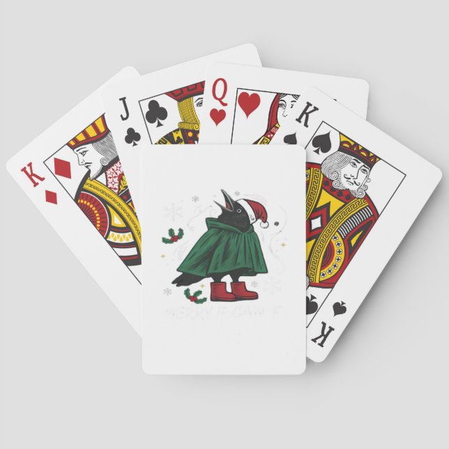 Glad F Caw F Rolig Grafisk Stil Casinokort (Baksidan)