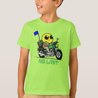 glad face motorcykeläventyr t shirt