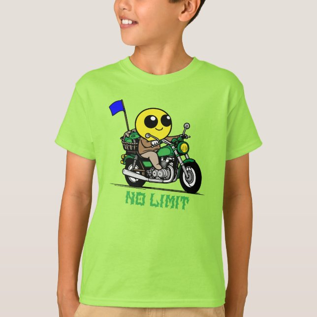 glad face motorcykeläventyr t shirt (Framsida)