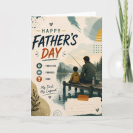 Glad faders dag Fiskekort Kort