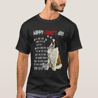 Glad faders dag St Bernard Pappa Rolig St Bernard  T Shirt