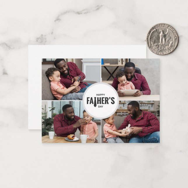 Glad fadersdag Anpassad bild Anteckningskort (Fram/Back In Situ)