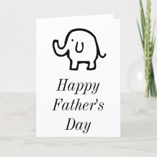 Glad fadersdag Baby Elefant Söt Enkel Anpassad Helgkort