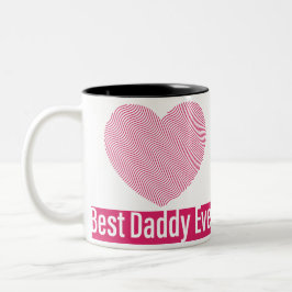 Glad fadersdag, bästa pappa någonsin. Två-Tonad mugg