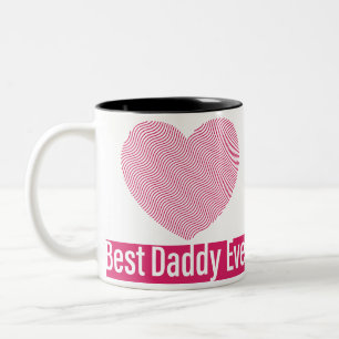 Glad fadersdag, bästa pappa någonsin.  Två-Tonad mugg