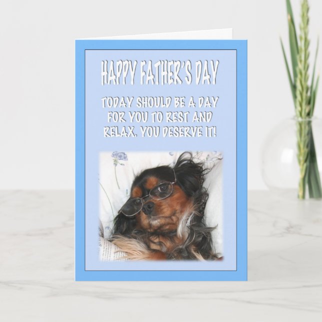 Glad fadersdag Cavalier King Charles Spaniel Kort (Framsida)