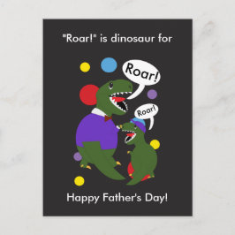 Glad fadersdag dinosaurie från son Personlig Vykort