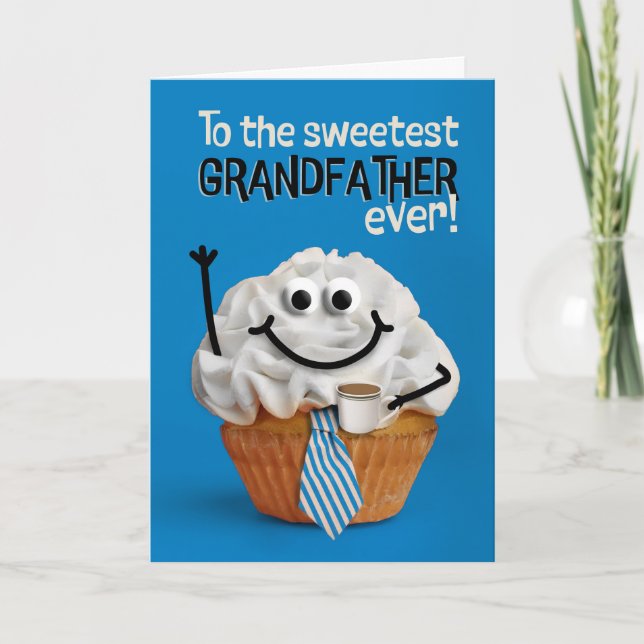Glad fadersdag farfar sötaste cupcakes  helgkort (Framsida)