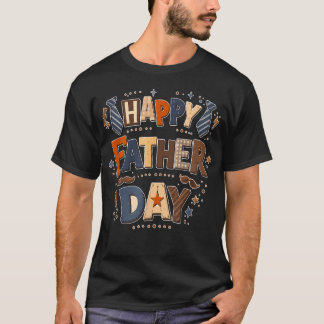Glad fadersdag Färgrik pappa älskare T Shirt