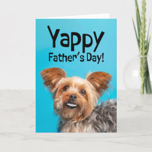 Glad fadersdag från sällskaps yorkshire Terrier Hu Helgkort