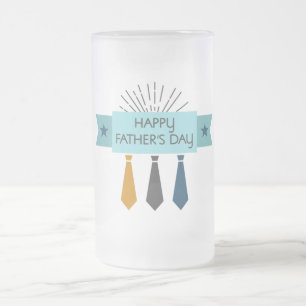 Glad fadersdag frostat ölglas