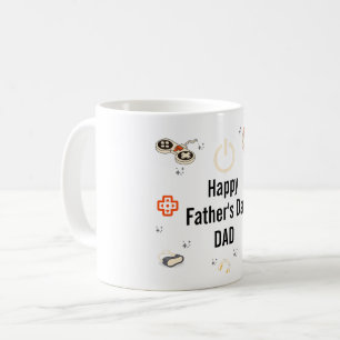 Glad fadersdag Gamer Pappa Citat Kaffemugg