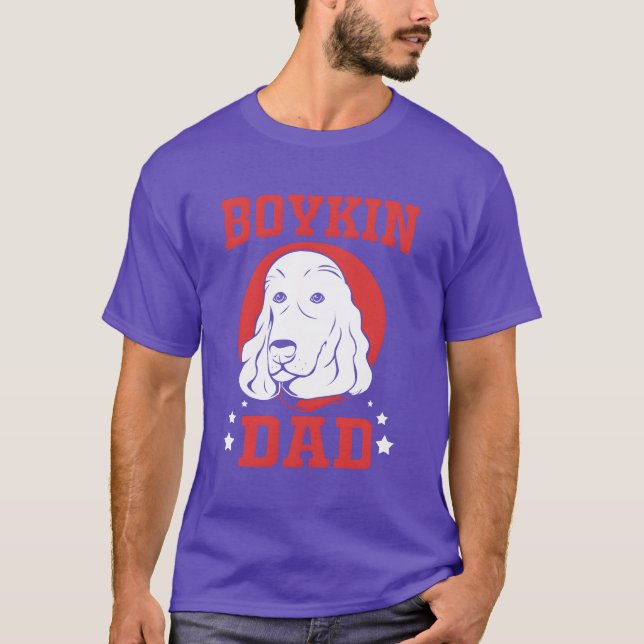 Glad fadersdag Hundansikte Boykin Spaniel Pappa vi T Shirt (Framsida)