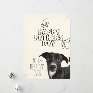 Glad fadersdag hundpappakort julkort