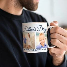 Glad fadersdag Marinmanus Fotokollage Kaffemugg