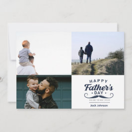 Glad fadersdag Mustasch Hyllningsdesign Julkort