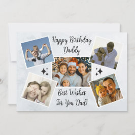 Glad fadersdag pappa Anpassad 5 Foto Collage Cool Julkort