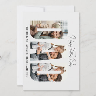 Glad fadersdag pappa anpassad fotokort julkort