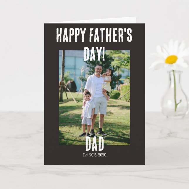 Glad fadersdag pappa blev pappa kort (Liten växt)