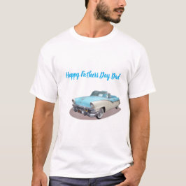 Glad fadersdag pappa klassisk bil t shirt