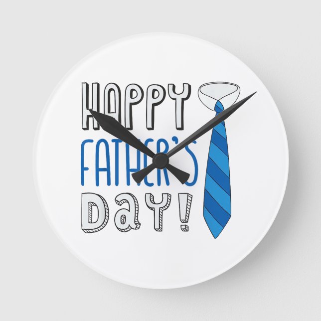 Glad fadersdag rund klocka (Framsida)