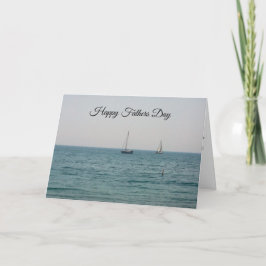 Glad fadersdag segelbåtar kort